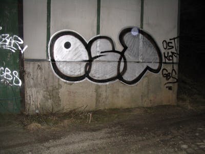 Chrome Stylewriting by urine and OST. This Graffiti is located in Brehna, Germany and was created in 2006. This Graffiti can be described as Stylewriting and Street Bombing.