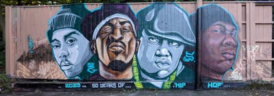 Grey and Brown and Beige Characters by skewer and Last. This Graffiti is located in United Kingdom and was created in 2023. This Graffiti can be described as Characters and Streetart.