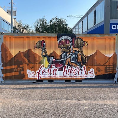 Brown Characters by Gaber. This Graffiti is located in Italy and was created in 2022. This Graffiti can be described as Characters, Handstyles and Commission.