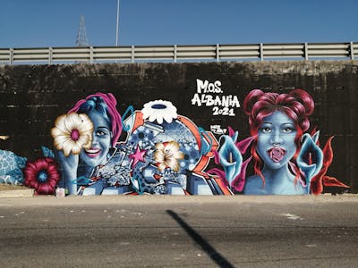 Colorful Characters by WIZ ART. This Graffiti is located in Durrës, Albania and was created in 2021. This Graffiti can be described as Characters, Stylewriting and Wall of Fame.