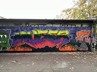 Colorful Stylewriting by Muser. This Graffiti is located in Leipzig, Germany and was created in 2023. This Graffiti can be described as Stylewriting, Characters and Wall of Fame.