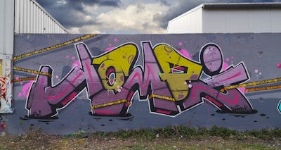Colorful Stylewriting by HAMPI and BISTE. This Graffiti is located in Coesfeld, Germany and was created in 2020.