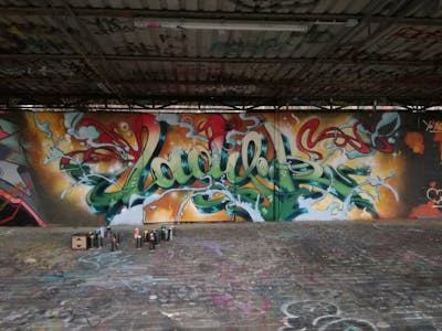 Colorful Stylewriting by Lady.K and 156. This Graffiti was created in 2019 but its location is unknown. This Graffiti can be described as Stylewriting.