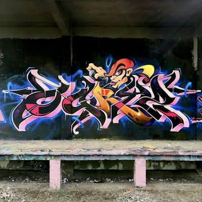 Colorful Stylewriting by Ogryz. This Graffiti is located in Poland and was created in 2019. This Graffiti can be described as Stylewriting, Characters and Abandoned.