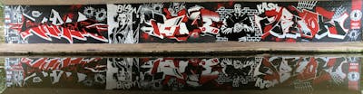 Red and Black and White Stylewriting by Char, Zebor, smo__crew and Toile. This Graffiti is located in Wolverhampton, United Kingdom and was created in 2022. This Graffiti can be described as Stylewriting and Characters.
