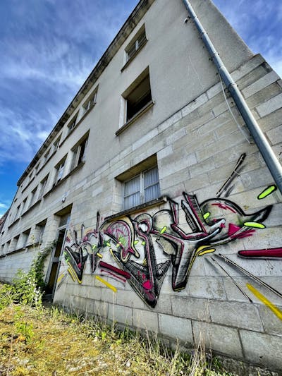 Colorful Abandoned by Truk. This Graffiti is located in France and was created in 2022. This Graffiti can be described as Abandoned and Stylewriting.