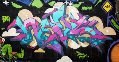 Cyan and Colorful Stylewriting by Nevs. This Graffiti is located in Philippines and was created in 2023.