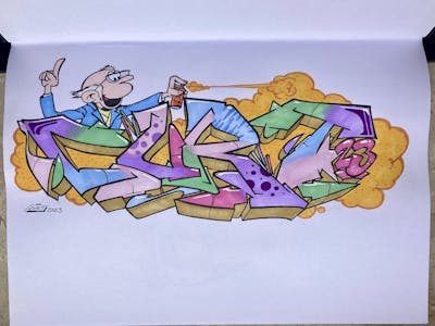 Colorful Blackbook by Curt. This Graffiti is located in Regensburg, Germany and was created in 2023. This Graffiti can be described as Blackbook.