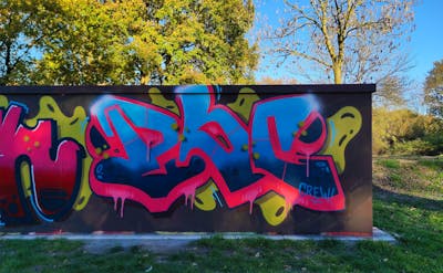 Colorful Stylewriting by HAMPI and PBC. This Graffiti is located in IBBENBÜREN, Germany and was created in 2022. This Graffiti can be described as Stylewriting and Wall of Fame.