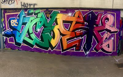 Colorful Wall of Fame by ZWEK83. This Graffiti is located in Bern, Switzerland and was created in 2022. This Graffiti can be described as Wall of Fame and Stylewriting.