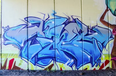 Light Blue Stylewriting by Tinto. HDP Crew. This Graffiti is located in Sevilla, Spain and was created in 2014. This Graffiti can be described as Stylewriting and Wall of Fame.