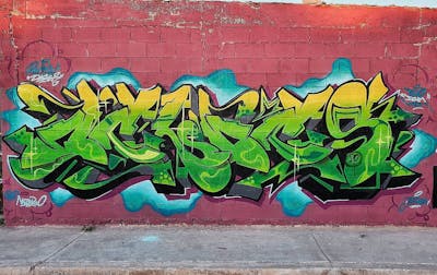 Colorful Stylewriting by Oclocs. This Graffiti is located in Mexicali, Mexico and was created in 2020.