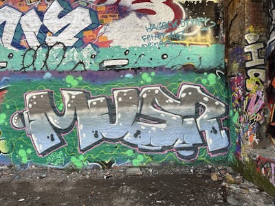 Colorful and Light Blue and Grey Stylewriting by Muser. This Graffiti is located in Leipzig, Germany and was created in 2024. This Graffiti can be described as Stylewriting and Abandoned.