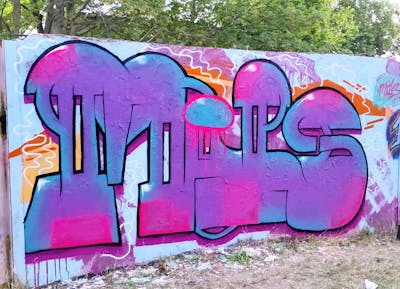 Violet Stylewriting by Mils. This Graffiti is located in Germany and was created in 2022. This Graffiti can be described as Stylewriting and Wall of Fame.