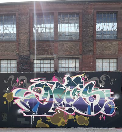 Colorful Stylewriting by Jois. This Graffiti is located in Frankfurt, Germany and was created in 2022. This Graffiti can be described as Stylewriting and Wall of Fame.