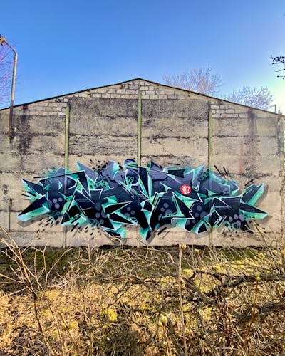 Cyan and Blue Stylewriting by Raitz. This Graffiti is located in Germany and was created in 2023.