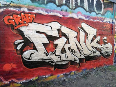 Chrome and Red and Black Stylewriting by Graff.Funk and Chr15. This Graffiti is located in Leipzig, Germany and was created in 2022. This Graffiti can be described as Stylewriting and Wall of Fame.