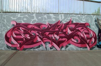 Coralle and Red Stylewriting by Rays. This Graffiti is located in Potsdam, Germany and was created in 2021. This Graffiti can be described as Stylewriting and Wall of Fame.