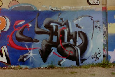 Colorful Stylewriting by fil, urbansoldierz, mtrclan, mta and iscrew. This Graffiti is located in Lleida, Spain and was created in 2001. This Graffiti can be described as Stylewriting and 3D.