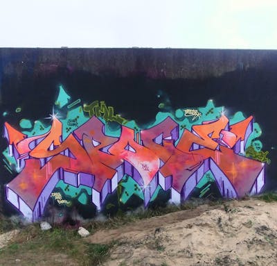 Colorful Stylewriting by Spocey, TML, cab, WH and IFC. This Graffiti is located in Netherlands and was created in 2021.