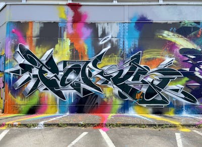 Black and Colorful Stylewriting by FOKUS.81. This Graffiti is located in Nürnberg, Germany and was created in 2020. This Graffiti can be described as Stylewriting and Wall of Fame.