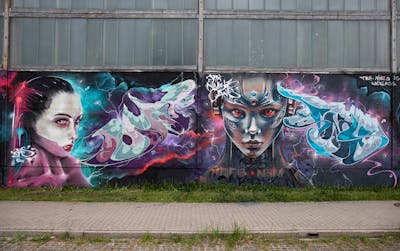 Colorful Stylewriting by Cors One. This Graffiti is located in Berlin, Germany and was created in 2023. This Graffiti can be described as Stylewriting, Characters, Streetart and Murals.