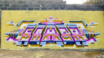 Colorful Stylewriting by SAKER. This Graffiti is located in Gran Canaria, Spain and was created in 2021. This Graffiti can be described as Stylewriting and Abandoned.
