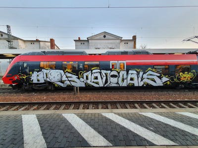 Black and Grey Stylewriting by bros, RADICALS, RCS, rizok and R120K. This Graffiti is located in Leipzig, Germany and was created in 2021. This Graffiti can be described as Stylewriting, Characters and Trains.