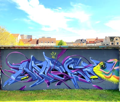 Light Blue and Violet Stylewriting by angst. This Graffiti is located in Germany and was created in 2023. This Graffiti can be described as Stylewriting, Characters and 3D.
