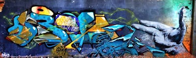 Colorful Stylewriting by SIDOK, Royal Cru and Cube Cuba. This Graffiti is located in Mukachevo, Ukraine and was created in 2018. This Graffiti can be described as Stylewriting, Characters and Abandoned.