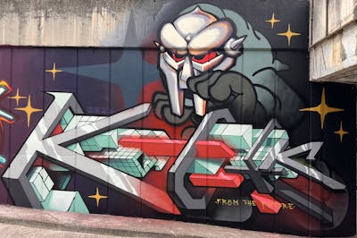 Colorful Stylewriting by NLS CREW and Kotk. This Graffiti is located in Bulgaria and was created in 2024. This Graffiti can be described as Stylewriting, Characters, 3D and Futuristic.