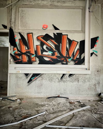 Black and Orange Stylewriting by Ketru. This Graffiti is located in France and was created in 2024. This Graffiti can be described as Stylewriting and Abandoned.