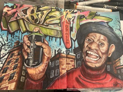 Colorful Blackbook by XQIZIT. This Graffiti is located in Jamaica Queens NY, United States and was created in 2023.