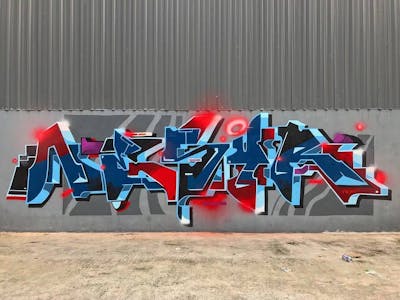 Colorful Stylewriting by Nesyr. This Graffiti is located in Kuala Lumpur, Malaysia and was created in 2019. This Graffiti can be described as Stylewriting and Wall of Fame.