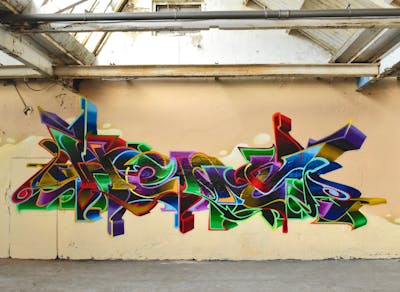 Colorful Stylewriting by Heny and Alfa crew. This Graffiti is located in Netherlands and was created in 2022. This Graffiti can be described as Stylewriting and Abandoned.