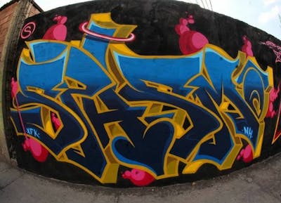 Colorful Stylewriting by Spasmo, NH crew and XFK crew. This Graffiti is located in CDMX, Mexico and was created in 2010. This Graffiti can be described as Stylewriting and Wall of Fame.