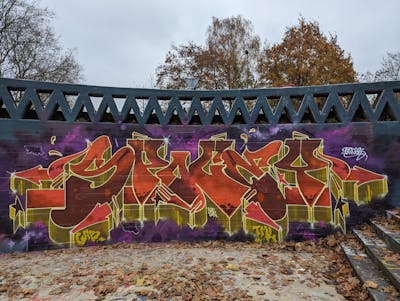 Colorful and Brown and Red Stylewriting by Spocey. This Graffiti is located in Netherlands and was created in 2022.