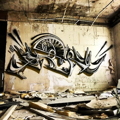Black Stylewriting by Ketru and Truk. This Graffiti is located in France and was created in 2023. This Graffiti can be described as Stylewriting and Abandoned.