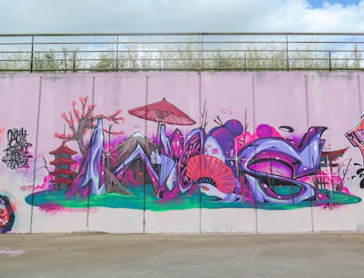 Colorful Stylewriting by Wios. This Graffiti is located in Spain and was created in 2022. This Graffiti can be described as Stylewriting, Characters and Wall of Fame.