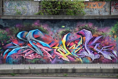 Colorful Stylewriting by Fresk. This Graffiti is located in Poznan, Poland and was created in 2022.
