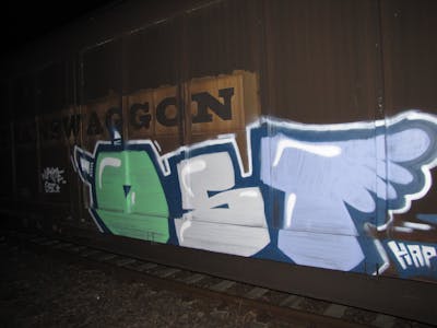Colorful Stylewriting by urine and OST. This Graffiti is located in Leipzig, Germany and was created in 2011. This Graffiti can be described as Stylewriting and Trains.