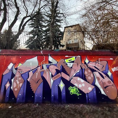 Colorful Stylewriting by Fems173. This Graffiti is located in lublin, Poland and was created in 2022. This Graffiti can be described as Stylewriting and Wall of Fame.
