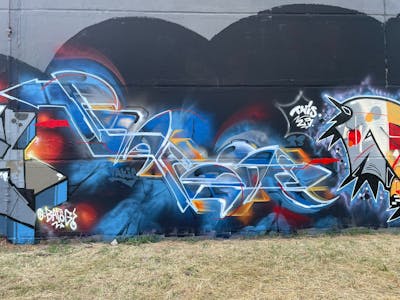 Light Blue and Blue and Colorful Stylewriting by Fakie. This Graffiti is located in Germany and was created in 2023. This Graffiti can be described as Stylewriting and Wall of Fame.