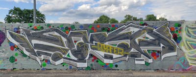 Grey and Colorful Stylewriting by Skaf. This Graffiti is located in Magdeburg, Germany and was created in 2022.