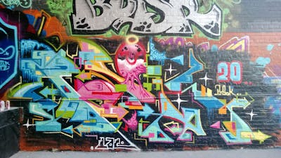 Colorful Stylewriting by PESOK. This Graffiti is located in Brisbane, Australia and was created in 2021. This Graffiti can be described as Stylewriting and Wall of Fame.