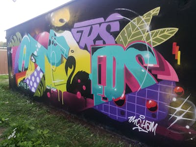 Colorful Stylewriting by Arthur OneR. This Graffiti is located in Ireland and was created in 2022. This Graffiti can be described as Stylewriting, Characters and Futuristic.
