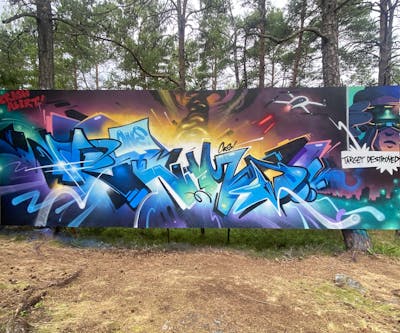 Colorful Characters by Rymd and Rymds. This Graffiti is located in Stockholm, Sweden and was created in 2021. This Graffiti can be described as Characters and Stylewriting.