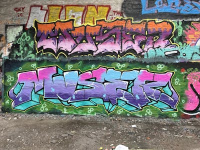 Cyan and Violet Stylewriting by Muser. This Graffiti is located in Leipzig, Germany and was created in 2024. This Graffiti can be described as Stylewriting and Abandoned.