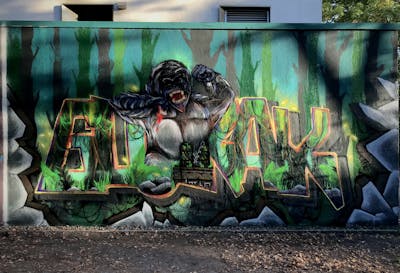 Grey and Light Green Stylewriting by Glurak. This Graffiti is located in Berlin, Germany and was created in 2022. This Graffiti can be described as Stylewriting, Characters and Wall of Fame.