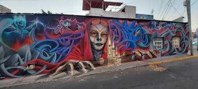 Colorful Stylewriting by Yoss. This Graffiti is located in Querétaro, Mexico and was created in 2022. This Graffiti can be described as Stylewriting, 3D and Characters.